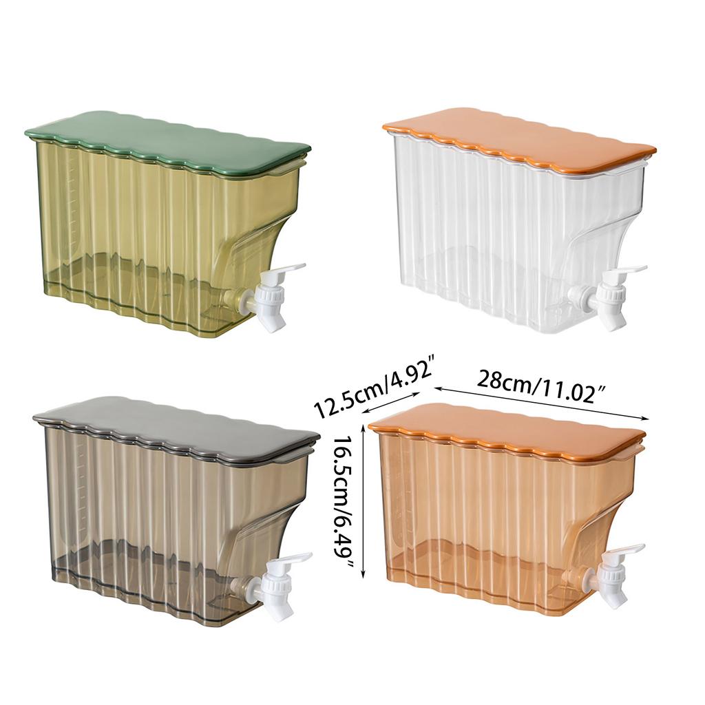 Beverage Liquid Drinks Container Fridges Drinks Dispensers with Tap & Lid Refrigerator Cold Beverage Dispensers Jugs