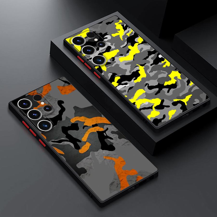 Camouflage Pattern Funda Back Phone Cover Case for Samsung Galaxy S20 FE S24 Plus S22 S21 S25 Ultra S23 FE S26 Note 20 Ultra 10+