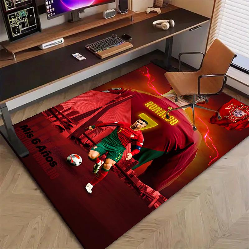1pc Number 7 Soccer Design Printed Area Rug Carpet for Bedroom Living Room Home Decor Rugs Mat Non Slip Mat Rug for Bedside