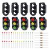 LED Traffic Signal Lights, 3-Light Type, Pack of 10, for Model Trains, Buildings, Dioramas, and Other Diorama Activities, Educational, and DIY