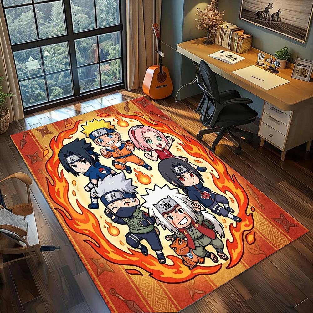 Naruto Rug Carpet Home Decor Large Area Non Slip Washable Floor Mat Gamer Bedroom Room.-TING