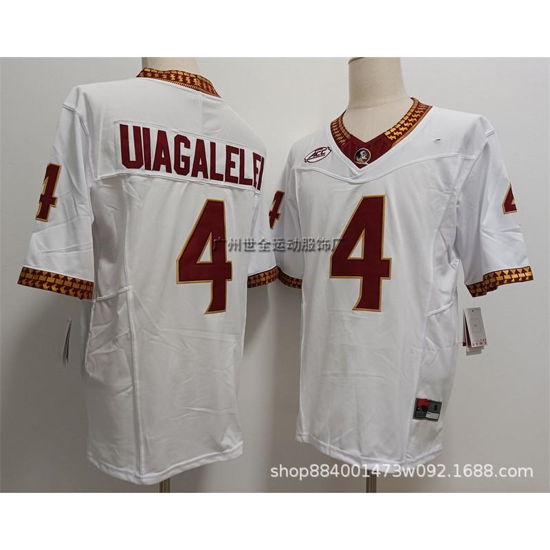 Mens Florida State Seminoles Football Jersey Cotton Blend Embroidered NCAA Team Sport Shirt Running Gym Outdoor Activities