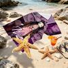 Custom Name Personalized Demon Slayer Print Beach Towel, for Trip Camping Beach Party Home Decor, Birthday Gift for Family & Friends