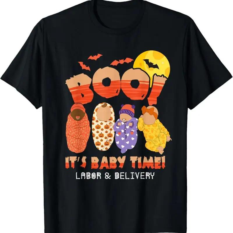 Boo Its Baby Time Labor Delivery Nurse Funny Halloween T Shirt