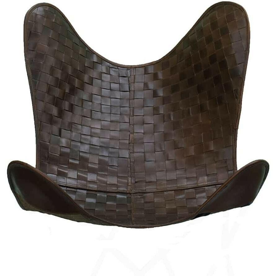 Коричневое кресло ручной работы из кожи буйвола для офиса, дома, современной гостиной с акцентом в форме бабочки