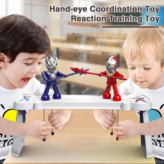 1 комплект, деревянная шарнирная мужская боевая игрушка ручной работы, бамбуковые куклы для фехтования, ультра-человеческая битва, настольная игра, взаимодействие родителей и детей