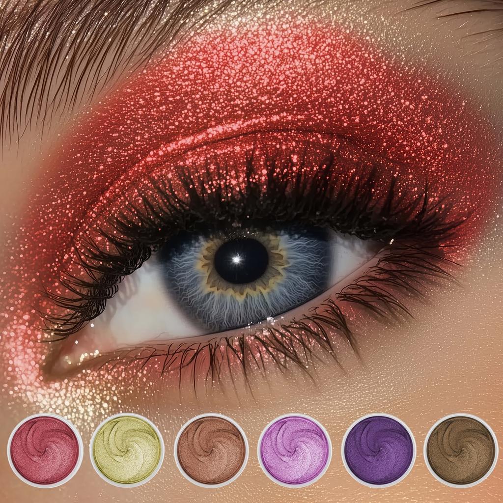 Яркие блестящие кремовые тени для век с кисточкой. Стойкие водостойкие неразмазывающиеся мерцающие тени для век, идеально подходящие для сценических вечеринок