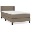 Box Spring Bed with Mattress Taupe 90 x 190 cm Fabric