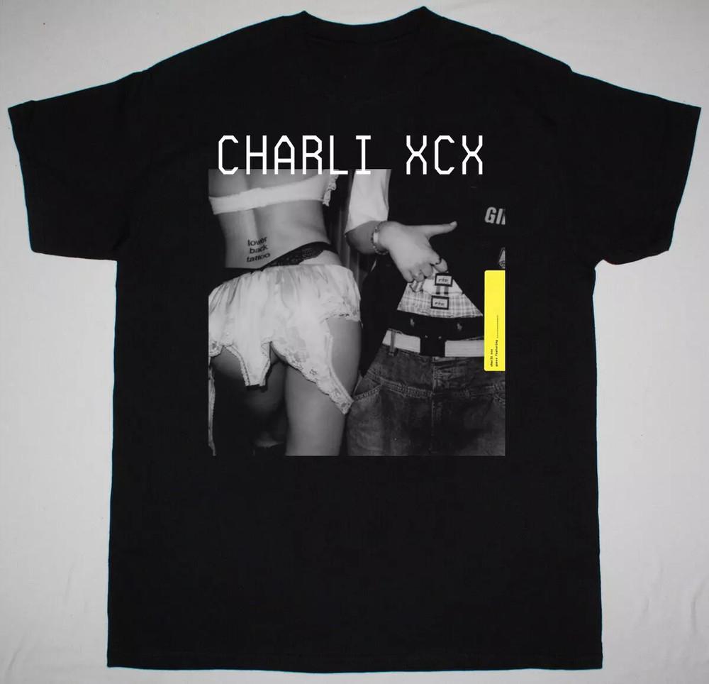 НОВАЯ футболка Charli XCX - Guess с коротким рукавом, хлопковая, черная, все размеры, CO590, унисекс