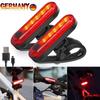 2pcs USB rechargeable MTB bicycle taillight LED light bicycle lamp rear luminous