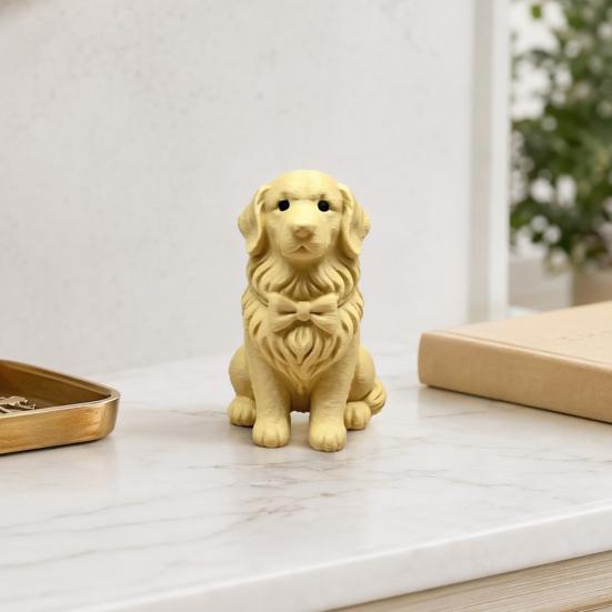3D Печатная Фигурка Собаки Мини Галстук-бабочка Собака Коллекционная Статуэтка Форма Животного Настольная
