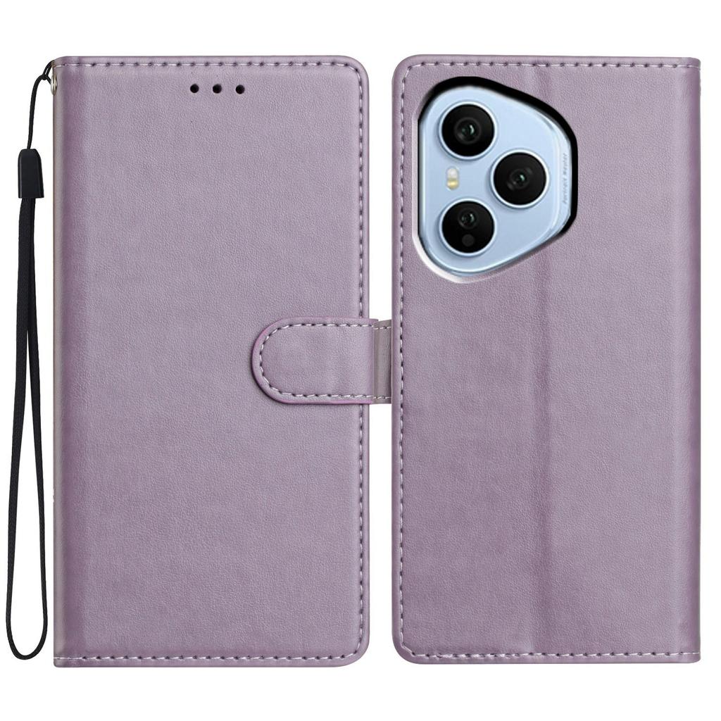 Для Honor 400 Pro 5G (Глобальный) Кожаный чехол-кошелек-подставка для телефона с удобным ремешком