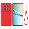 Для Xiaomi Redmi Note 15 4G (Глобальный) Чехол из жидкого силикона, задняя крышка для телефона с ремешком для руки