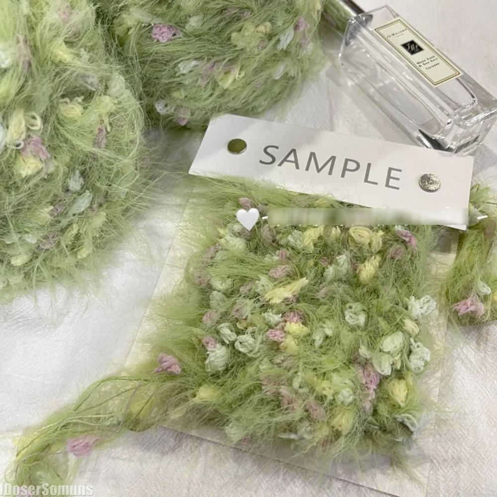 Серия 125 г Садовая ручная смешанная пряжа для вязания зеленая цветочная нить ручная работа крючком палочка игла тканая сумка пряжа для волос декор