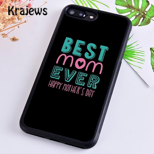 Krajews Best Mom Ever Phone Case Cover For iPhone 17 Air 16 15 14 plus 12 13 pro max coque Shell Fundas