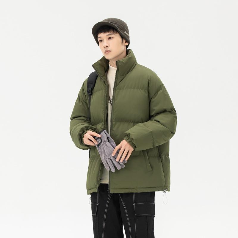 Толстые пары зимние новые жареные уличные хлопковые подбитые пальто с свободным повседневным толстым воротником-стойкой для мужчин и женщин хлебный костюм