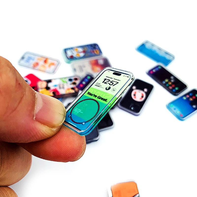 1/12 кукольный домик мини мобильный телефон модель кукольный домик имитация сотовый телефон кукольный дом украшения аксессуары ролевые игры игрушки