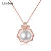 Женское ожерелье Lindon, кулон из медного сплава, циркон, модный подарок
