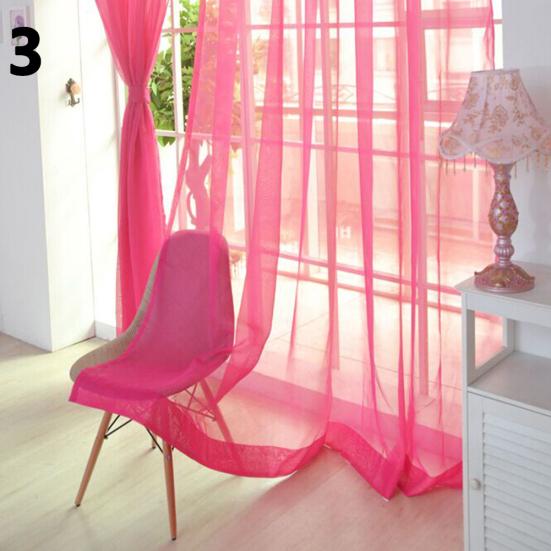 Сплошной цвет, тюль, вуаль, занавеска для двери, окна, драпировка, прозрачный шарф, подзоры