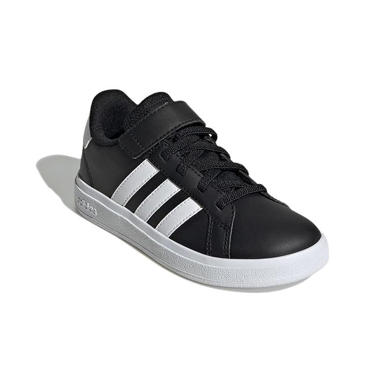 adidas Grand Court J Черно-белые детские кроссовки Core-Black Cloud-White GW6513