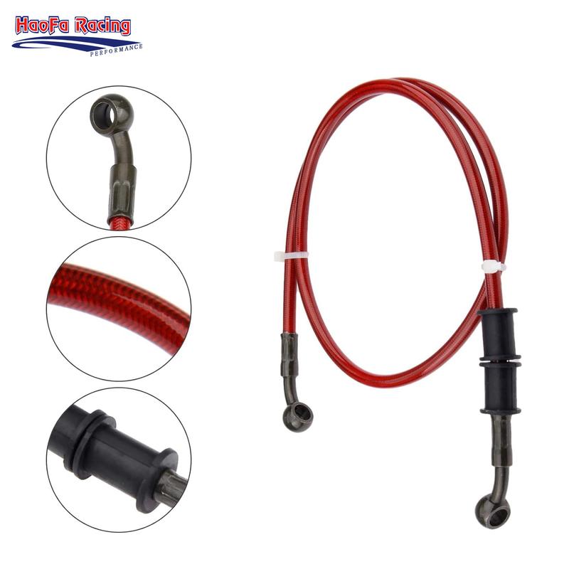 60cm 90cm 120cm Motorcycle Oil Hose Kit AN3 Hydraulic Brake Line Braid Steel Gas Clutch Pipe ATV Pit Dirt Bike Enduro Motocross