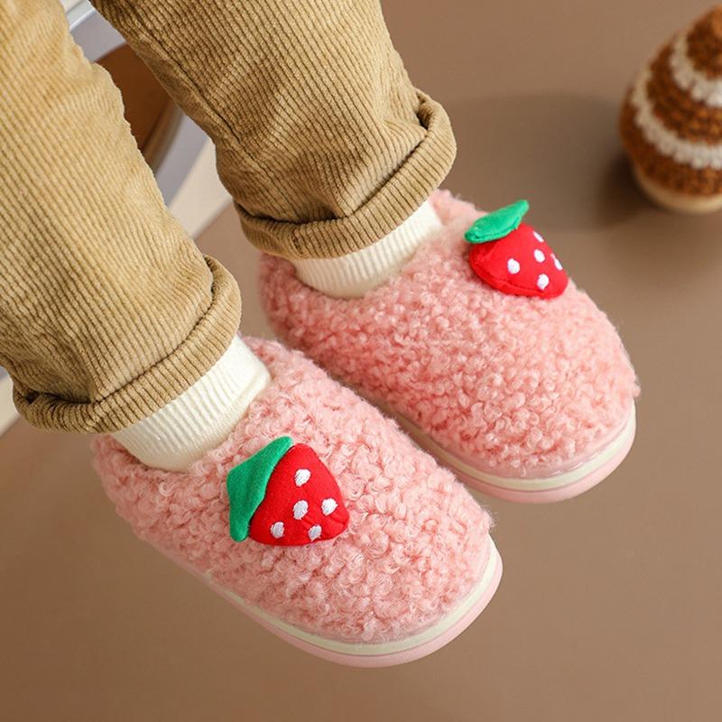 Обувь Детская домашняя обувь для мальчиков и девочек, хлопковая обувь с плюшевыми фруктами