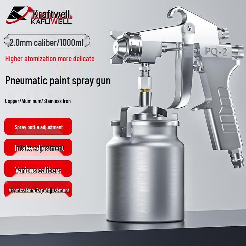 Kraftwell Pneumatic Paint Spray Gun CN plug (adapter included)