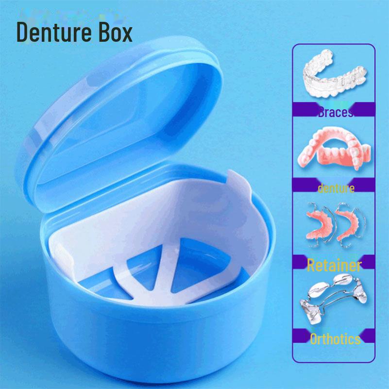 Портативный невидимый контейнер для хранения брекетов и зубных протезов для пожилых людей