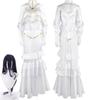 Anime Overlord Albedo Cosplay Costume Women Wig Headwear Glove Halloween Christmas White Dress