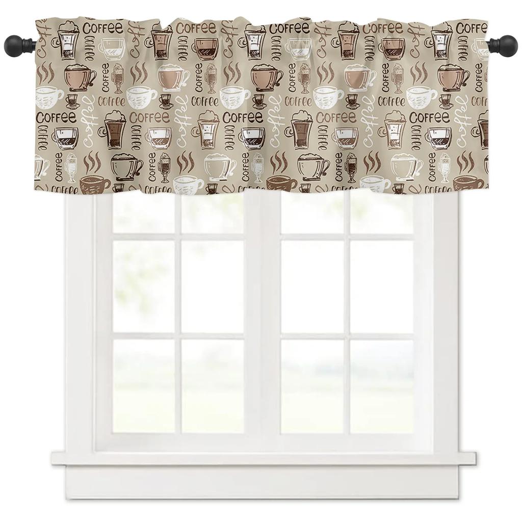 Кофейный ретро-стиль кухонные шторы на окна украшение дома короткие шторы для гостиной спальни маленькие шторы Cortinas