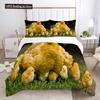 Пододеяльник с курицей King Queen Size, комплект постельного белья с милым рисунком курочки для детей, подростков, взрослых, животных на ферме, мягкий полиэстеровый чехол