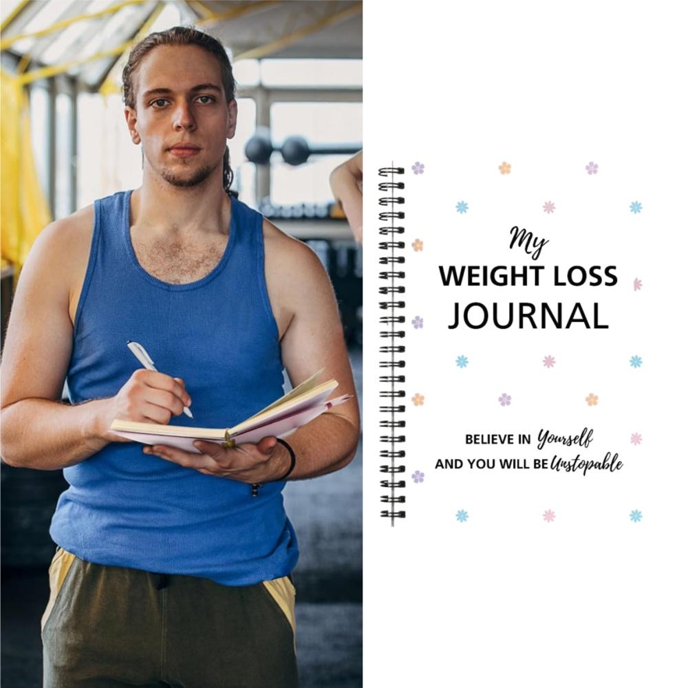 Weight Loss Journal Notebook Pounds Lost & Body Measurements Tracker Exercise Fitness Planner For Men Women Gym Enthusiasts