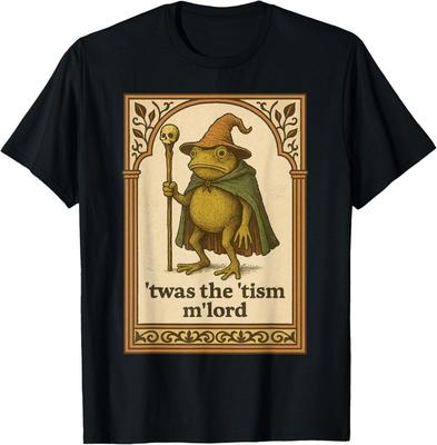 Это был 'Тизим, милорд' Забавная лягушка-волшебник Футболка для мужчин