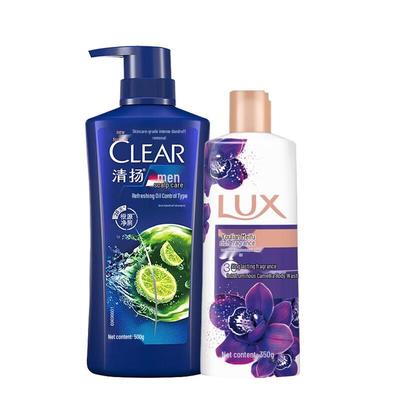 Набор Clear Мужской Шампунь против перхоти и Гель для душа Lux