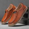 Мужская повседневная обувь Ручная работа Кожаные лоферы Удобная мужская обувь Качественная спилковая кожа Плоские мокасины Мужские кроссовки