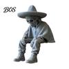 Decorative Accents for Shelves 3D Printed Sitting Skeleton Shelf Sitter Figurine, Gothic Hat Desktop Spooky Aesthetic Office Ornaments Ornament,
