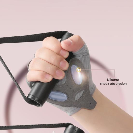 Дышащие перчатки для тренировок для мужчин и женщин, нескользящие перчатки для поднятия тяжестей, тренировок в спортзале, езды на велосипеде, перчатки для фитнеса с полупальцами