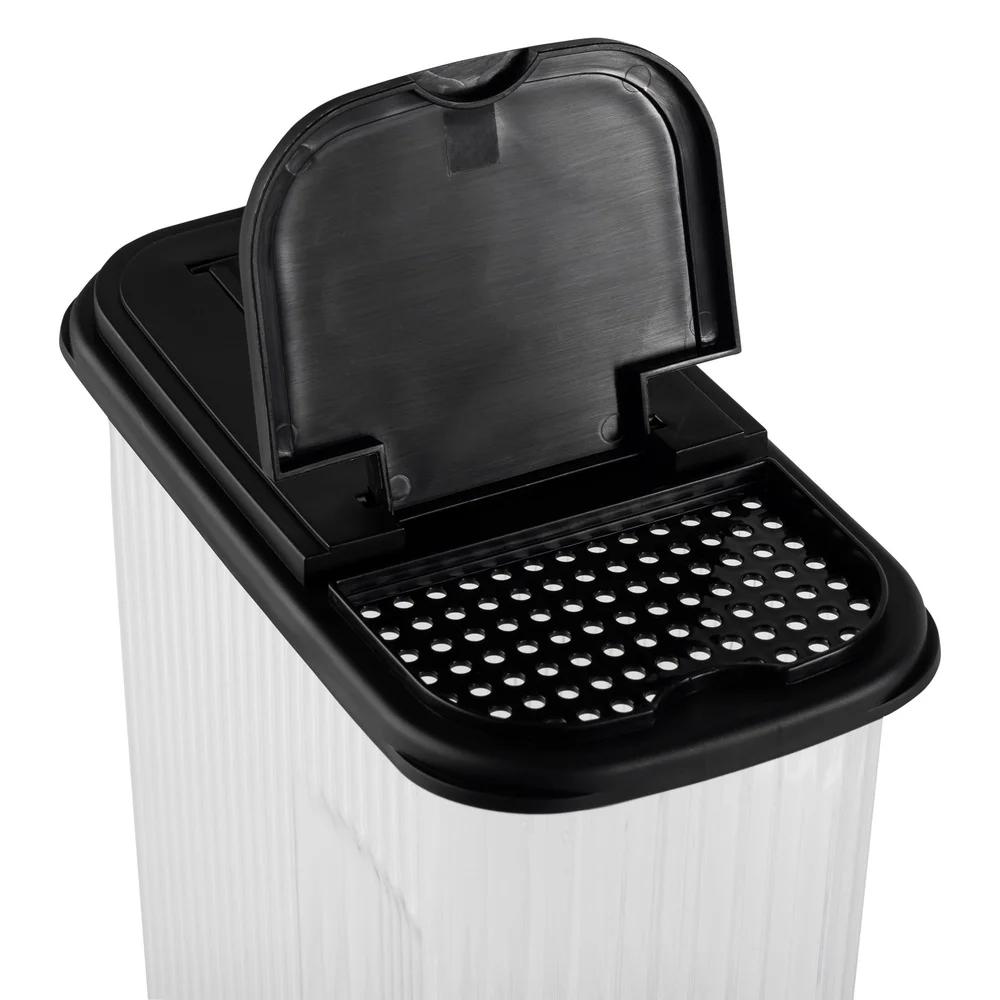 Контейнер для хранения хлопьев 4QT с крышкой-дозатором, герметичный кухонный органайзер, прозрачный пластик, для сухих продуктов