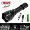 T21 Infrared IR 850nm/940nm Night Vision LED Tactical Flashlight Zoom IPX6 Waterproof Torch Use 18650 Battery Hunting Lantern