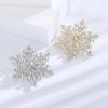 Fashion Rhinestone Snowflake Brooch Trend Accessories Simple Coat Accessories Silk Scarf Buckle Pin