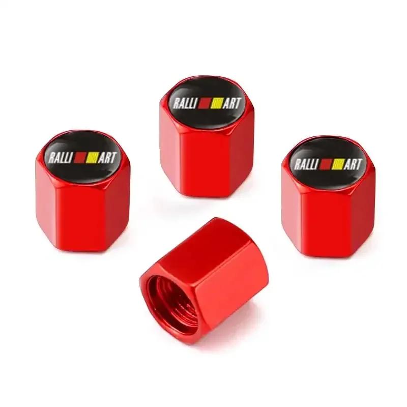 Car Styling Tire Stem Valve Caps Wheel Air Covers for Mitsubishi Ralliart ASX EVO Grandis Delica Pajero Galant Ex V33 Eclipse UG2