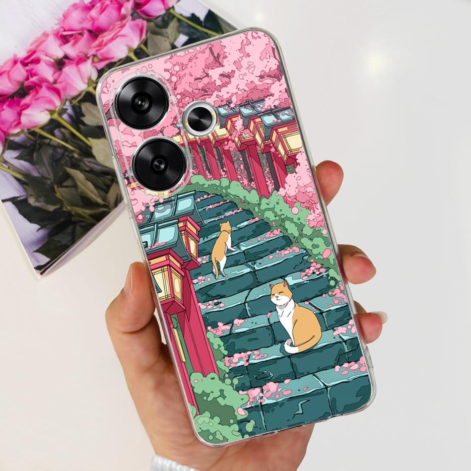 For Xiaomi Poco F6 Case Redmi Turbo3 New Fashion Painted Cover Soft Slim Phone Cases For Xiaomi Redmi Turbo 3 Poco F6 F 6 Bumper
