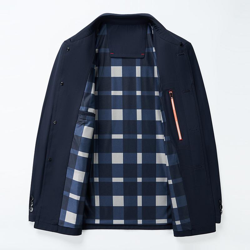 Шерстяная куртка мужская на весну и осень среднего и пожилого возраста шерстяная куртка делового повседневного размера для папы мужская куртка на пуговицах