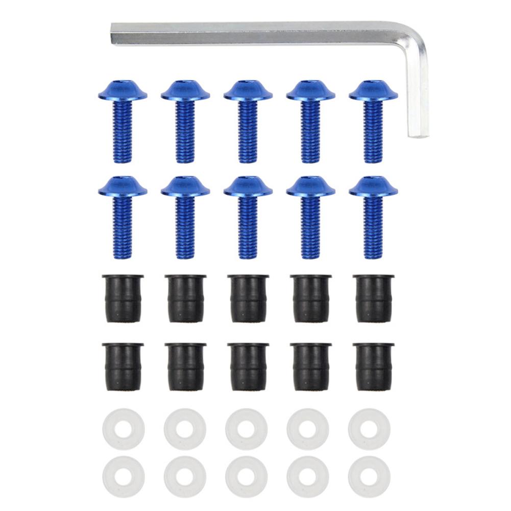 10 шт. M5x16 мм мотоциклетные болты для лобового стекла, винты, гайки, крепеж для Honda Suzuki Yamaha Kawasaki