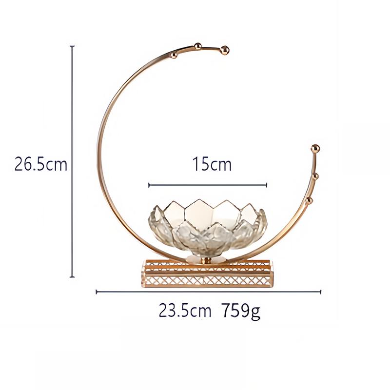 Легкий роскошный стиль европейский креативный металлический стеклянный лунный фруктовый столик гостиная ресторан конфеты фрукты фруктовая корзина украшения