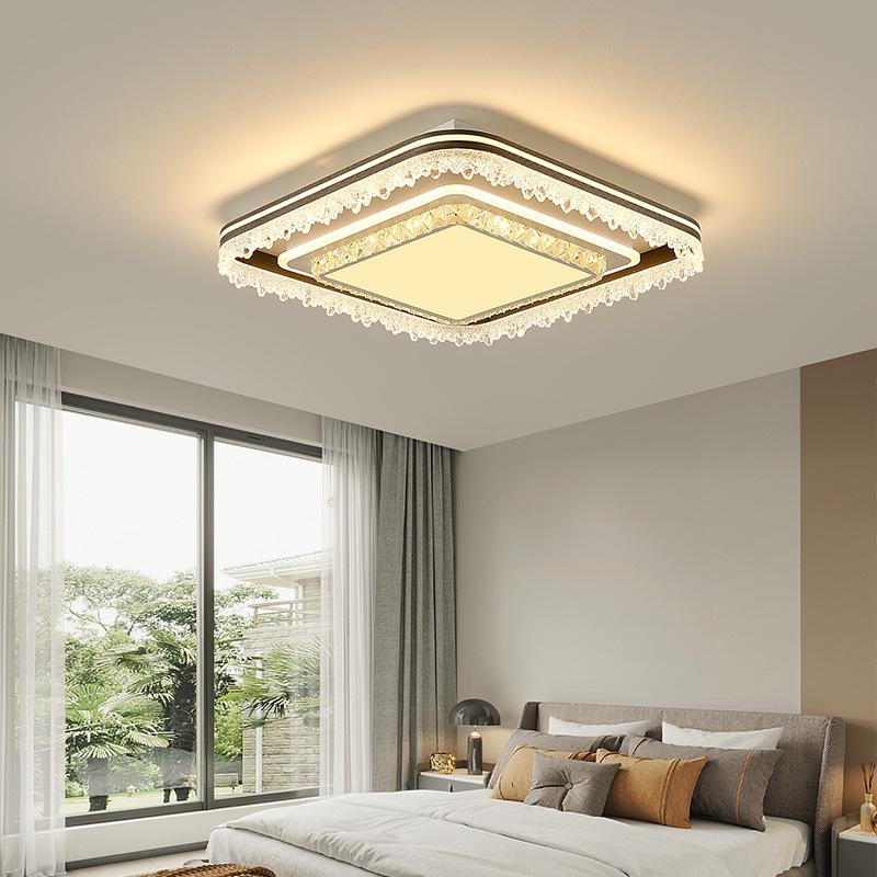 Modern Minimalist Crystal Ceiling Light for Bedroom, Living Room, and More