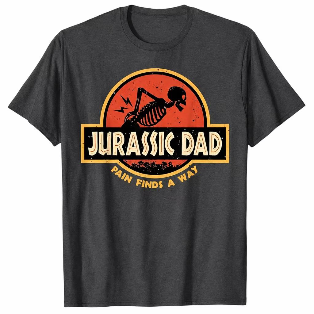 Jurassic Dad Pain Finds A Way Funny Sarcastic Skeleton TShirt Prehistoric Dad Joke Tshirt Unisexs Clothing Summer T Shirt Y2k