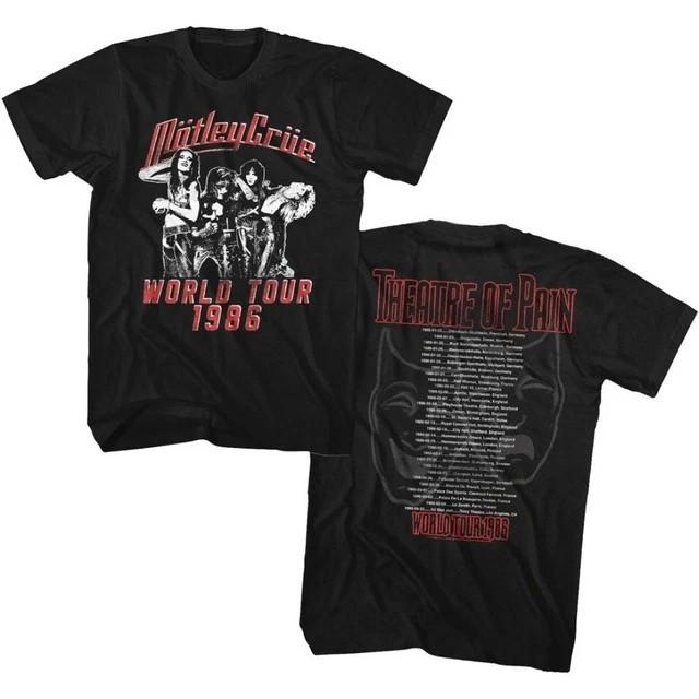 Motley Crue Theatre of Pain World Tour 1986 Men039s Unisex Concert T-shirt Unisex T-Shirt