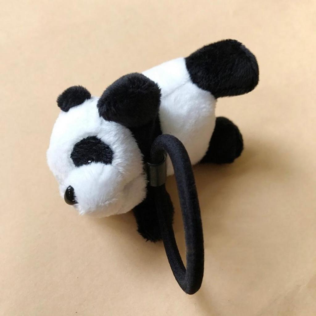 Кавайная заколка для волос с изображением панды, обруч для волос, эластичное кольцо, веревка, женские головные уборы
