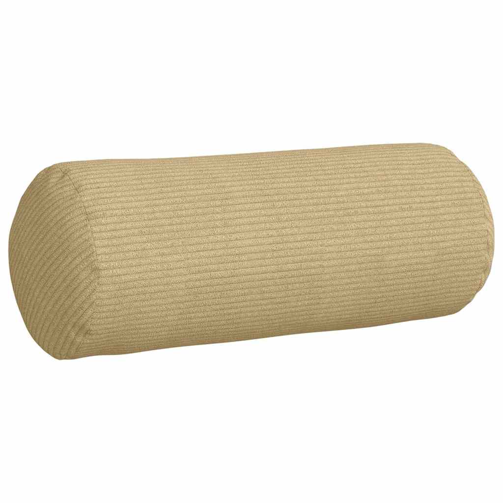 Bolster Cushions 2 Pieces Grey Green Ø 15 x 40 cm Cord Fabric